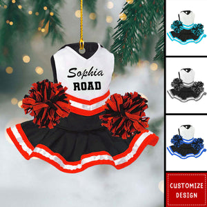 Cheerleading Pom pom Girl Christmas Ornaments - 2024 New Release