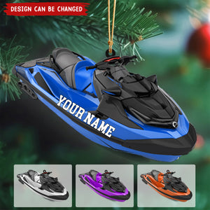 Personalized Watercraft Boat Christmas Acrylic Ornament