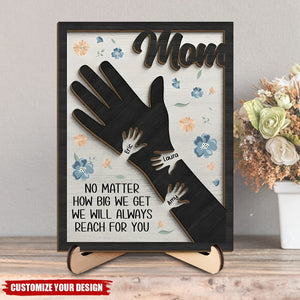 Your Love Ties Our Family Together - Family Personalized Custom 2-Layered Wooden Plaque With Stand - Gift For Mom, Grandma