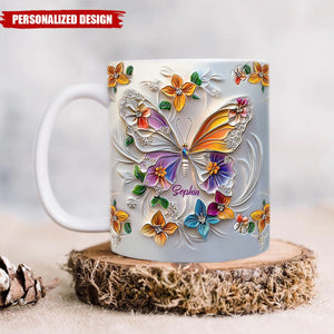 Stunning Butterfly-Personalized Butterfly Mug-Gift For Friends