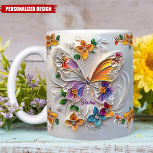 Stunning Butterfly-Personalized Butterfly Mug-Gift For Friends