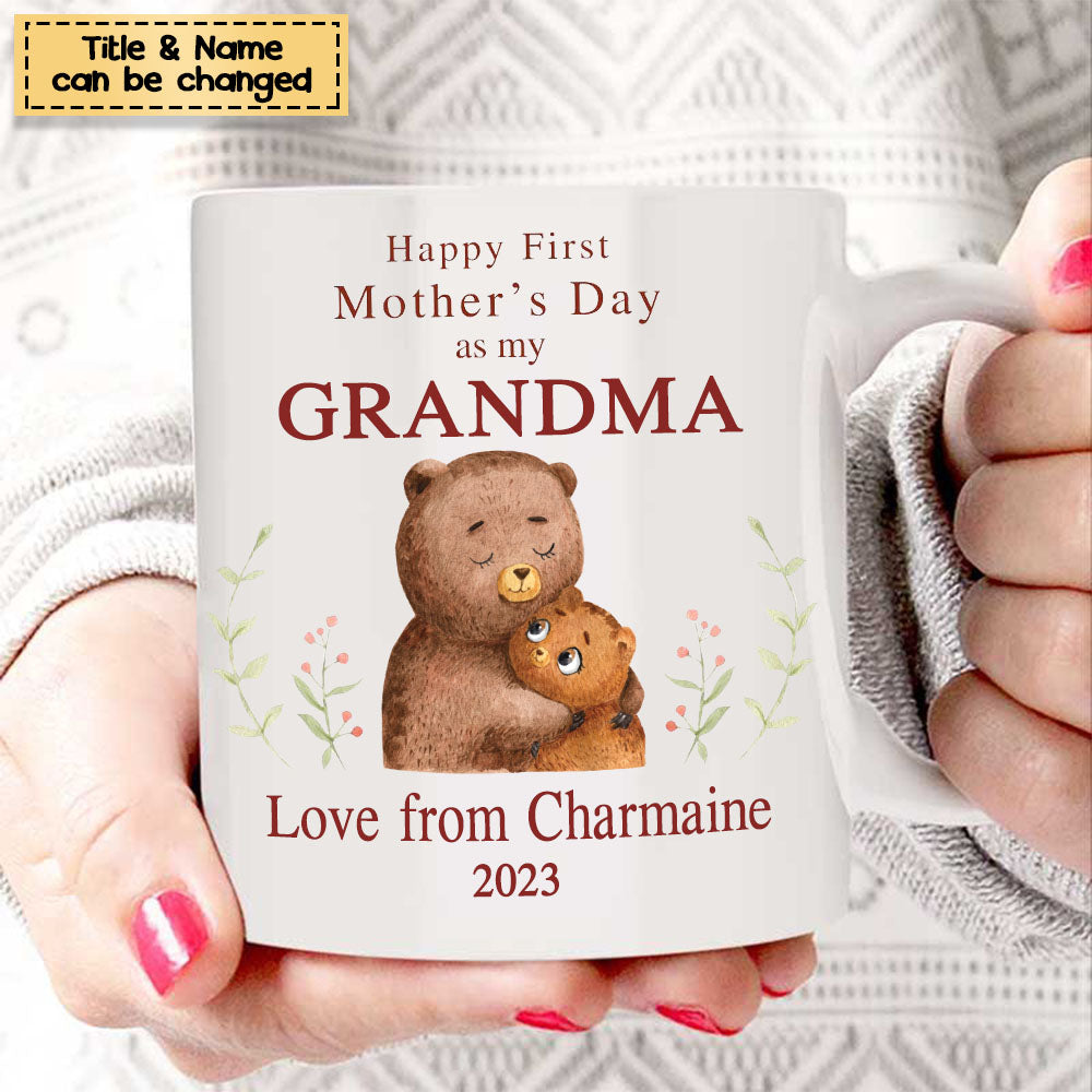 Personalized First Mother's Day Grandma Bear Mug