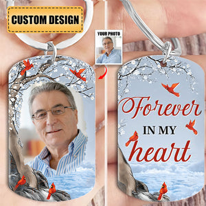 Carry You With Me - Personalized Memorial Stainless Steel Keychain, Sympathy Gift For Family Members