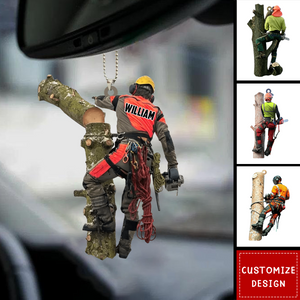 Personalized Arborist Car Ornament