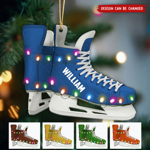 Ice Hockey Skates - Personalized Christmas Ornament - Gift for Hockey Players