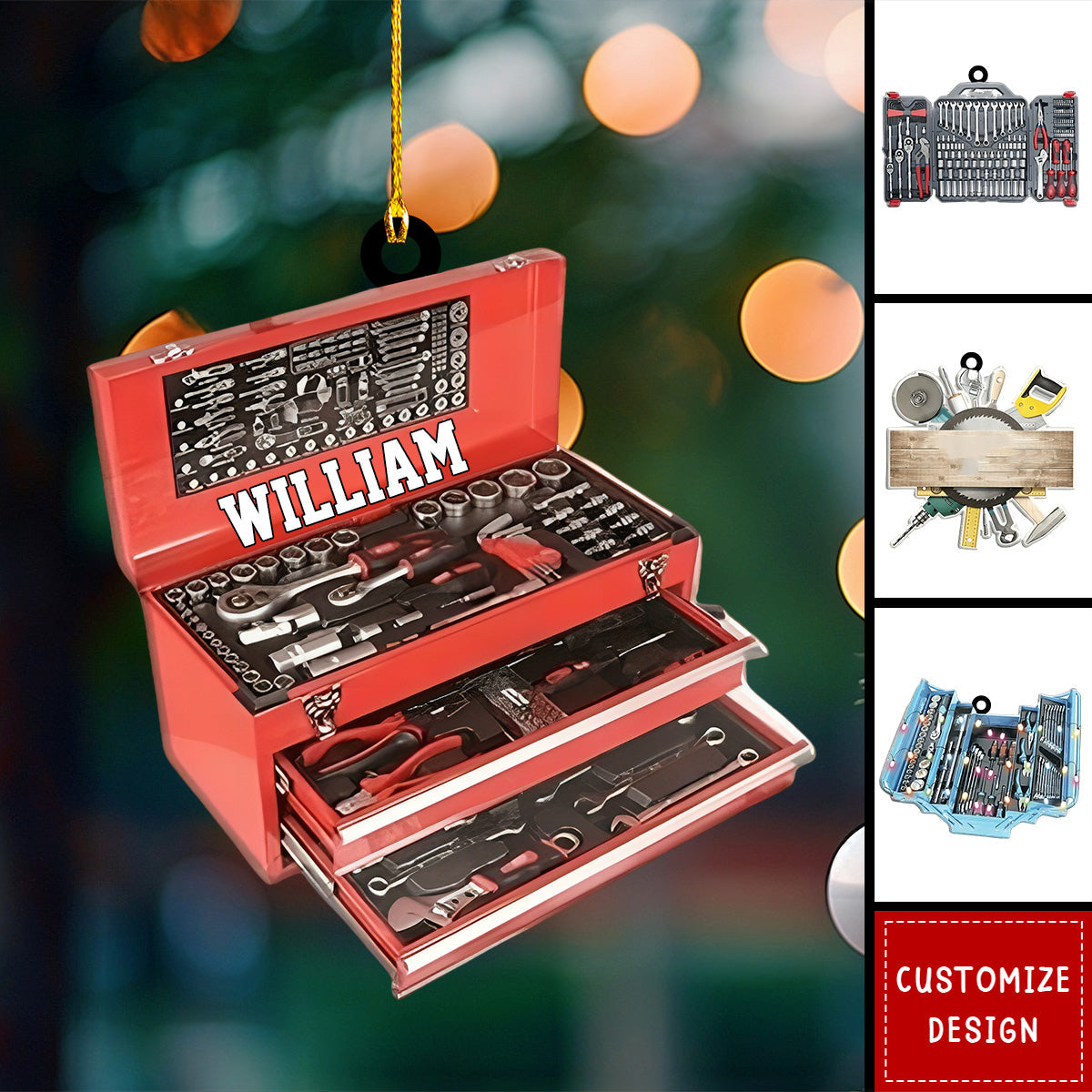 Personalized Mechanic Tool Box Ornament Christmas Gift For Mechanic - 2024 New Release