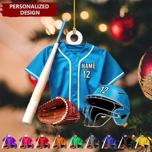 Personalized Name Number Baseball Christmas Ornaments-Gifts For Baseball Lovers-2024 New Release