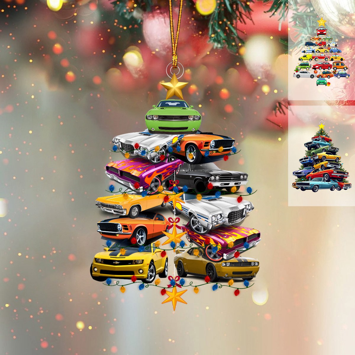 Cars Christmas OrnamentGift For Car Lover2024 New Release yeetcat