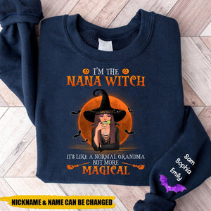 I'm A Grandma Witch Personalized Sweatshirt, Halloween Gift