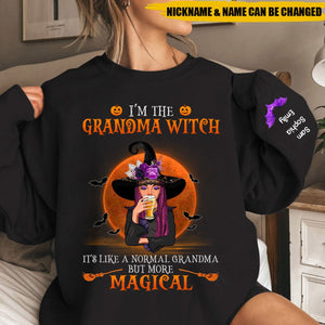 I'm A Grandma Witch Personalized Sweatshirt, Halloween Gift