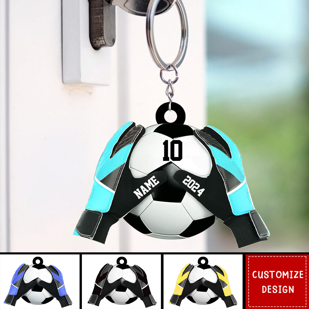 Personalized Soccer Goal Keeper Keychain - Gift For Soccer Lovers - 2024 New Release