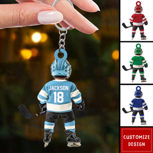 Personalized Hockey Keychain-Gifts For Hockey Lover