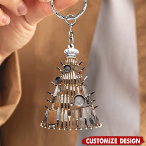 Personalized Kitchen Tool Keychain-Gift for Chef, Housewife