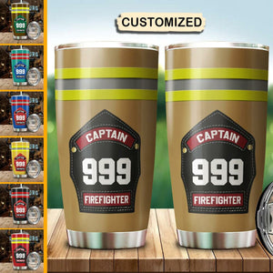 Gift For Firefighter Helmet Shields And Fronts Personalized Tumbler