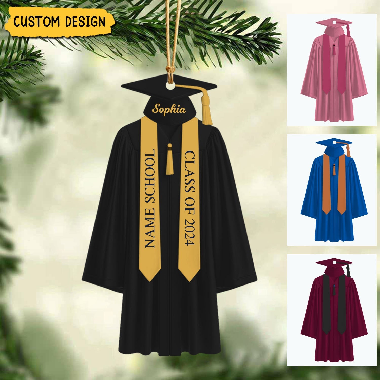 2024 New Release - Personalized Graduation Acrylic Christmas Ornament