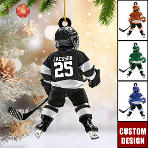 Personalized Kid Hockey Player Christmas Ornament Gift For Hockey Lover-2024 New Release