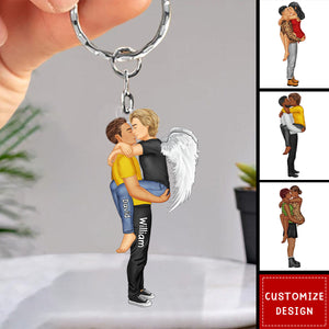 New-Couple Kissing - Gift For Couples - Personalized Acrylic Keychain