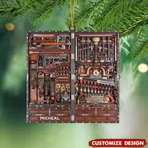 2024 New Release Personalized Carpenter Tool Box  Christmas Ornament