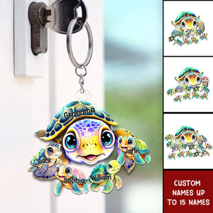 This Turtle Grandma Belongs To Acrylic Keychain