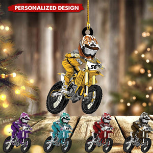 Personalized Motocross Racer Ornament-Gifts For Motocross Lovers-2024 New Release