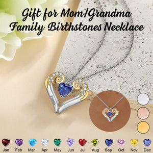 Personalized Mother's Necklace with Birthstone-Mother's Day Gift