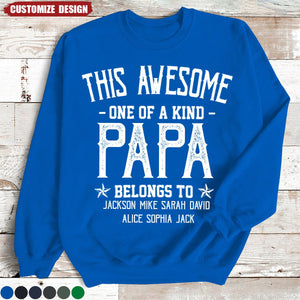 This Awesome Papa Belongs to Sweatshirt