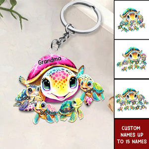 This Turtle Grandma Belongs To Acrylic Keychain