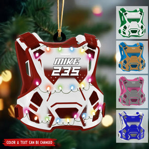 Personalized Motocross Guardian Vest Chest Protector Christmas Ornament, Gift For Motocross Rider - 2024 New Release