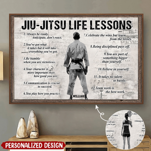 Personalized Jiu-Jitsu Life Lessons Poster - Gift For Jiu-Jitsu Lovers