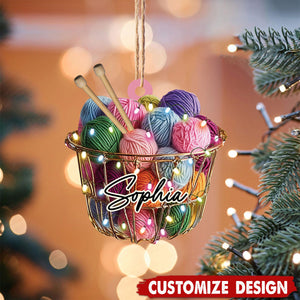 Personalized Knitting Christmas Ornament Gift For Knitter-2024 New Release