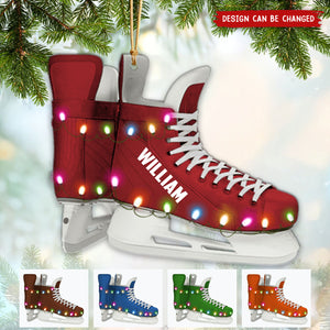 Ice Hockey Skates - Personalized Christmas Ornament - Gift for Hockey Players