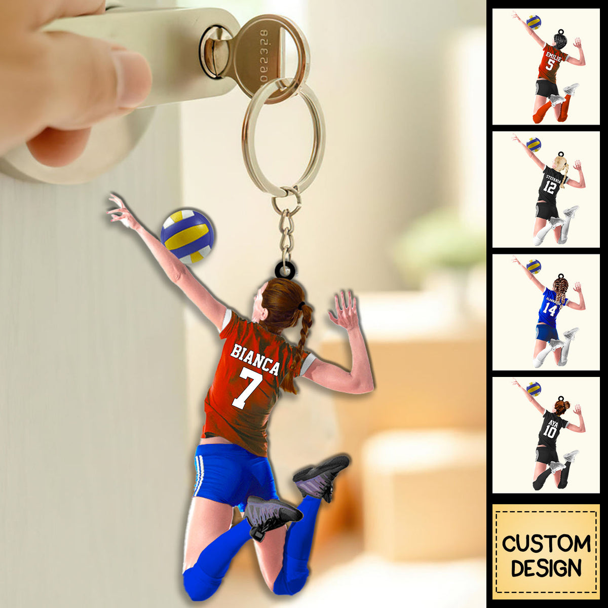 Personalized Sport Keychains | Basketball - Volleyball Keychain