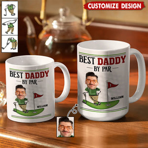 Best Dad By Par-Personalized Mug