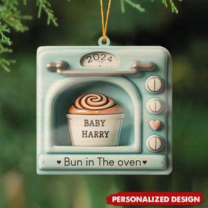 Personalized Expecting Baby Bun In Oven Christmas Ornament-Gifts For Pregnancy,New Mom-2024 New Release