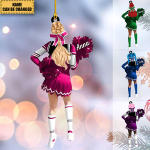 Personalized Cheerleading Pom pom Girl Christmas Ornaments - 2024 New Release