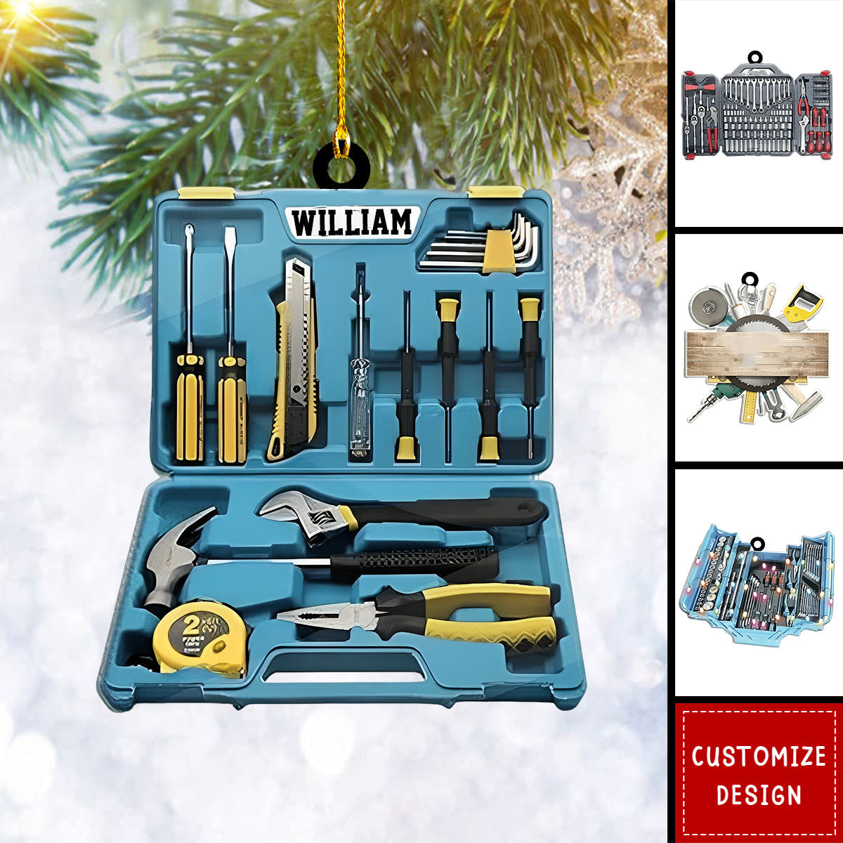 Personalized Mechanic Tool Box Ornament Christmas Gift For Mechanic - 2024 New Release