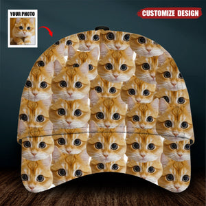 Custom Cute Funny Photo Dog Cat Face For Dog Cat Lovers Cap