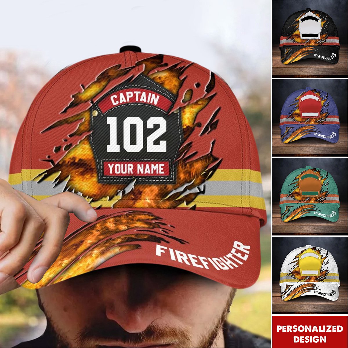 Fireman-Personalized Firefighter’s Cap