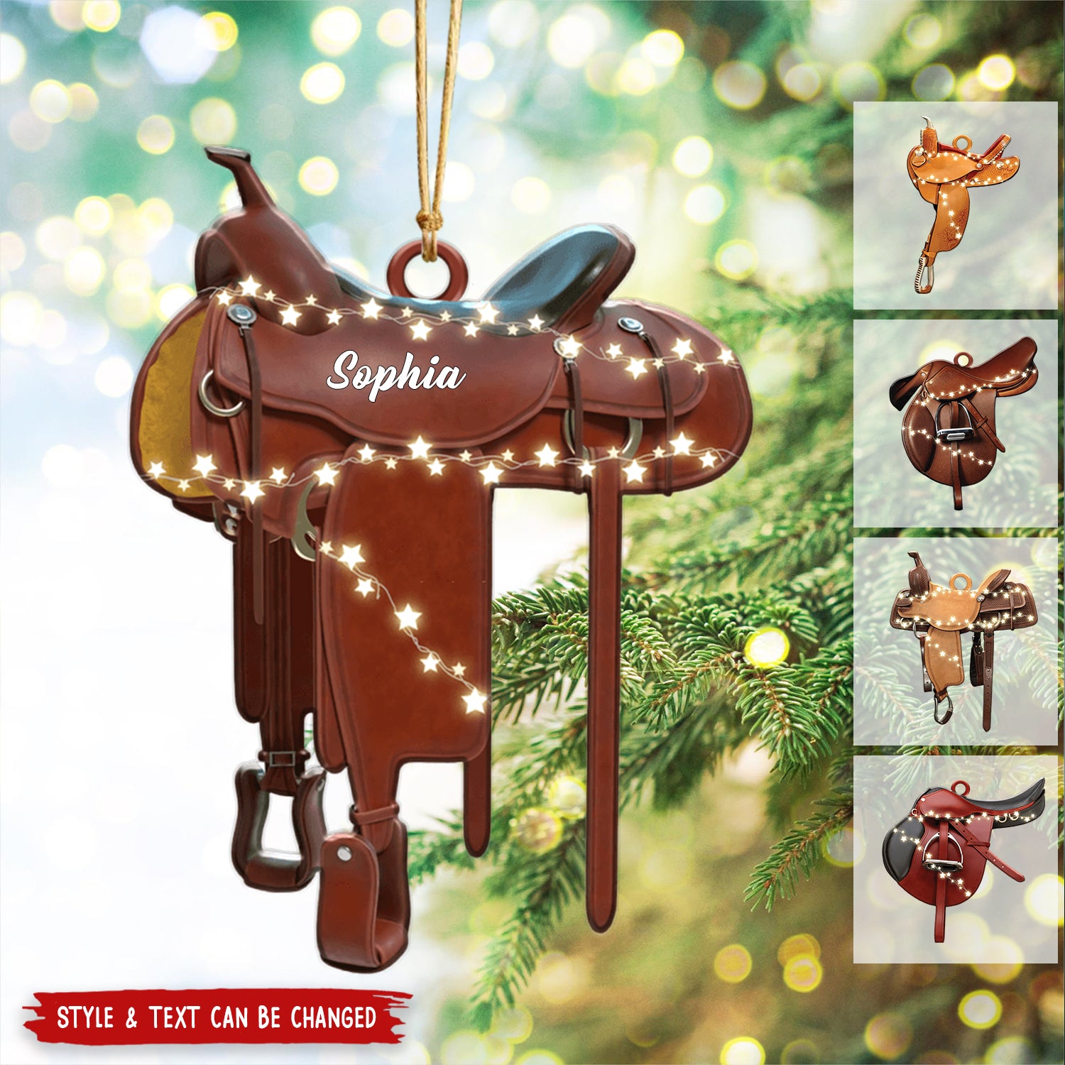 Horse Lovers - Horse Saddle For Riding Horse - Personalized Ornament