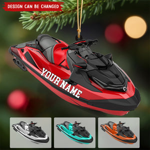 Personalized Watercraft Boat Christmas Acrylic Ornament