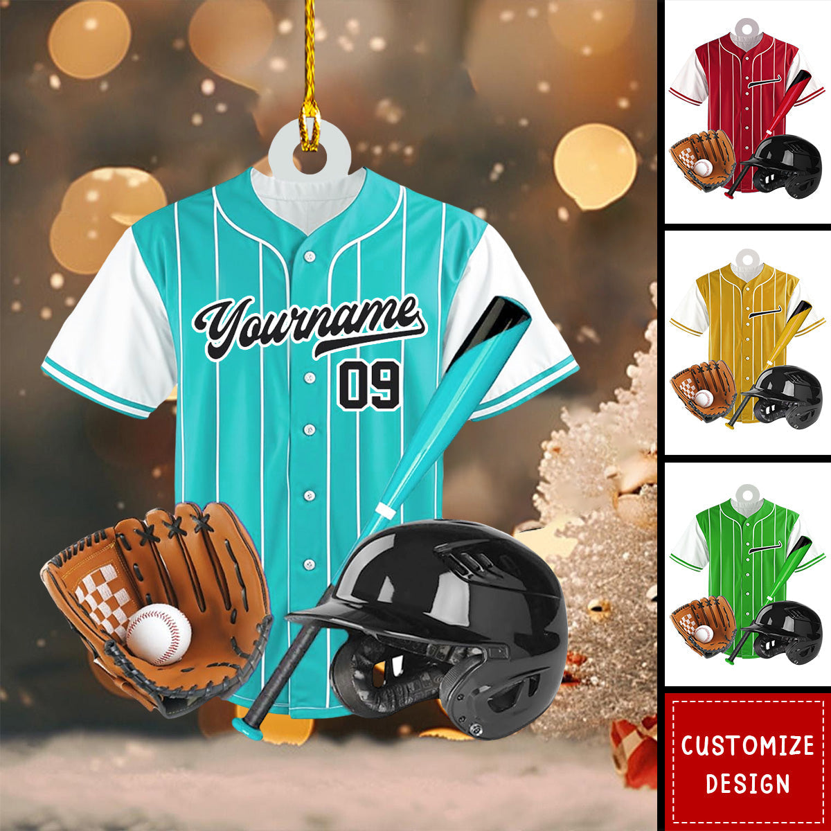 Personalized Baseball Ornaments Gift For Baseball Lovers - 2024 New Release