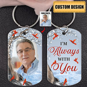 Carry You With Me - Personalized Memorial Stainless Steel Keychain, Sympathy Gift For Family Members