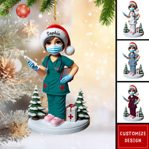 Personalized Nurse Christmas Ornament Gift For Healthcare Workers-2024 New Release