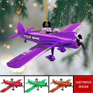 2024 New Release Personalized Airplane Christmas Ornament