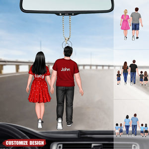 Personalized Family Acrylic Car Ornamen - GIft For Couple, Family