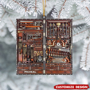 2024 New Release Personalized Carpenter Tool Box  Christmas Ornament