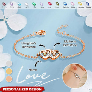 Linked Forever-Personalized Mother Birthstone Bracelet-Mother's Day Gift