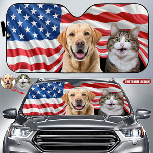 Custom Photo The Road To Heart Is Paved With Pawprints - Dog & Cat Personalized Auto Windshield Sunshade