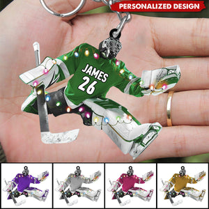 Personalized Hockey Player Keychain-Gift For Hockey Lovers - 2024 New Release