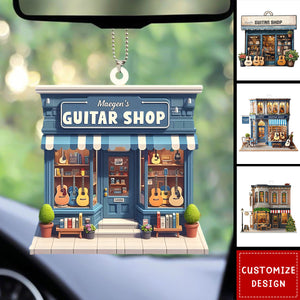 Personalized Guitar Shop Car Ornament-Gift For Guitar Lover